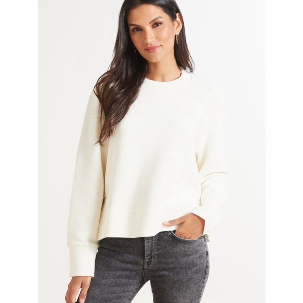 Varley Cleon pullover in Egret cream